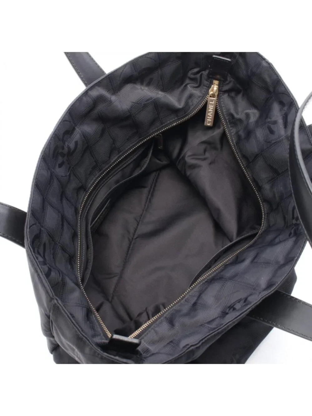 Chanel Tote New Travel Line GM Black Leather GM